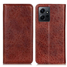 Coque Portefeuille Livre Cuir Etui Clapet K01Z pour Xiaomi Redmi Note 12 4G Marron