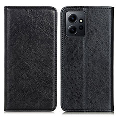 Coque Portefeuille Livre Cuir Etui Clapet K01Z pour Xiaomi Redmi Note 12 4G Noir