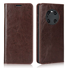 Coque Portefeuille Livre Cuir Etui Clapet K02 pour Huawei Mate 40 Pro Marron