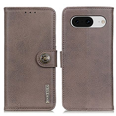 Coque Portefeuille Livre Cuir Etui Clapet K02Z pour Google Pixel 8 5G Gris