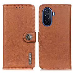 Coque Portefeuille Livre Cuir Etui Clapet K02Z pour Huawei Enjoy 50 Marron