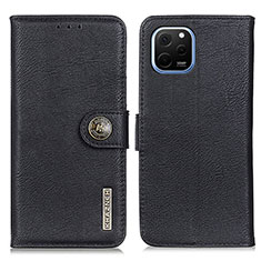 Coque Portefeuille Livre Cuir Etui Clapet K02Z pour Huawei Enjoy 50z Noir