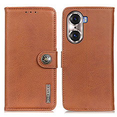 Coque Portefeuille Livre Cuir Etui Clapet K02Z pour Huawei Honor 60 5G Marron