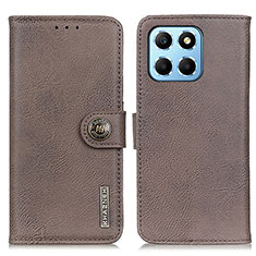 Coque Portefeuille Livre Cuir Etui Clapet K02Z pour Huawei Honor X6 Gris