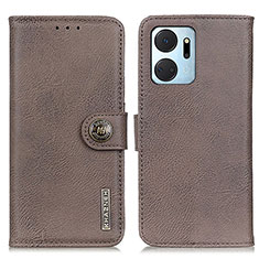 Coque Portefeuille Livre Cuir Etui Clapet K02Z pour Huawei Honor X7a Gris