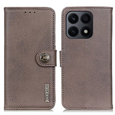 Coque Portefeuille Livre Cuir Etui Clapet K02Z pour Huawei Honor X8a 4G Gris