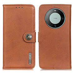 Coque Portefeuille Livre Cuir Etui Clapet K02Z pour Huawei Mate 60 Marron