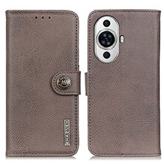 Coque Portefeuille Livre Cuir Etui Clapet K02Z pour Huawei Nova 11 Pro Gris