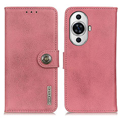 Coque Portefeuille Livre Cuir Etui Clapet K02Z pour Huawei Nova 11 Ultra Rose