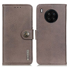 Coque Portefeuille Livre Cuir Etui Clapet K02Z pour Huawei Nova 8i Gris