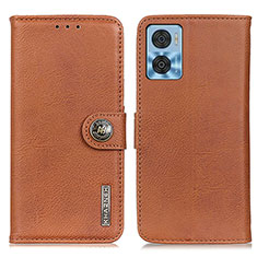 Coque Portefeuille Livre Cuir Etui Clapet K02Z pour Motorola Moto E22 Marron