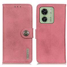 Coque Portefeuille Livre Cuir Etui Clapet K02Z pour Motorola Moto Edge (2023) 5G Rose