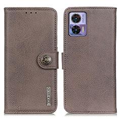 Coque Portefeuille Livre Cuir Etui Clapet K02Z pour Motorola Moto Edge 30 Lite 5G Gris