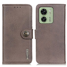 Coque Portefeuille Livre Cuir Etui Clapet K02Z pour Motorola Moto Edge 40 5G Gris