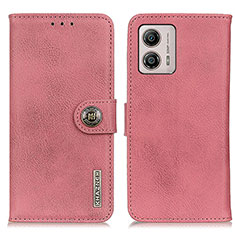 Coque Portefeuille Livre Cuir Etui Clapet K02Z pour Motorola Moto G53 5G Rose