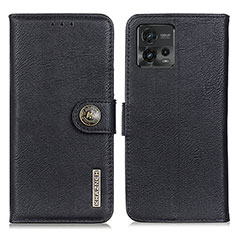 Coque Portefeuille Livre Cuir Etui Clapet K02Z pour Motorola Moto G72 Noir