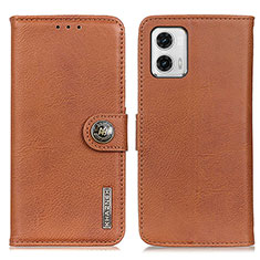 Coque Portefeuille Livre Cuir Etui Clapet K02Z pour Motorola Moto G73 5G Marron