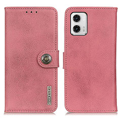 Coque Portefeuille Livre Cuir Etui Clapet K02Z pour Motorola Moto G73 5G Rose