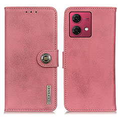 Coque Portefeuille Livre Cuir Etui Clapet K02Z pour Motorola Moto G84 5G Rose