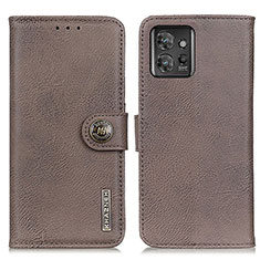 Coque Portefeuille Livre Cuir Etui Clapet K02Z pour Motorola ThinkPhone 5G Gris