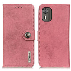 Coque Portefeuille Livre Cuir Etui Clapet K02Z pour Nokia C02 Rose