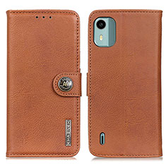 Coque Portefeuille Livre Cuir Etui Clapet K02Z pour Nokia C12 Marron