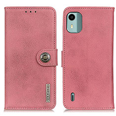 Coque Portefeuille Livre Cuir Etui Clapet K02Z pour Nokia C12 Plus Rose