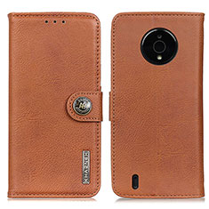 Coque Portefeuille Livre Cuir Etui Clapet K02Z pour Nokia C200 Marron