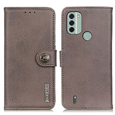 Coque Portefeuille Livre Cuir Etui Clapet K02Z pour Nokia C31 Gris