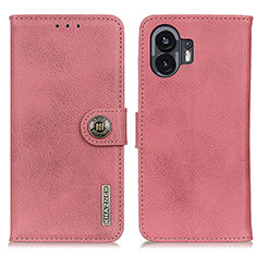 Coque Portefeuille Livre Cuir Etui Clapet K02Z pour Nothing Phone 2 Rose