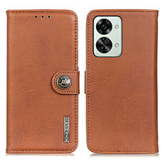 Coque Portefeuille Livre Cuir Etui Clapet K02Z pour OnePlus Nord 2T 5G Marron