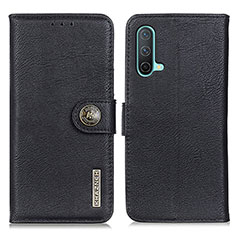 Coque Portefeuille Livre Cuir Etui Clapet K02Z pour OnePlus Nord CE 5G Noir