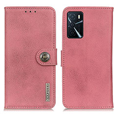 Coque Portefeuille Livre Cuir Etui Clapet K02Z pour Oppo A16 Rose