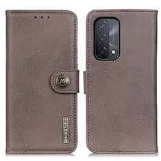 Coque Portefeuille Livre Cuir Etui Clapet K02Z pour Oppo A54 5G Gris