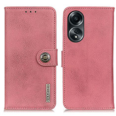 Coque Portefeuille Livre Cuir Etui Clapet K02Z pour Oppo A58 5G Rose