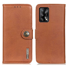 Coque Portefeuille Livre Cuir Etui Clapet K02Z pour Oppo A74 4G Marron