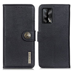 Coque Portefeuille Livre Cuir Etui Clapet K02Z pour Oppo A95 4G Noir