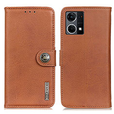 Coque Portefeuille Livre Cuir Etui Clapet K02Z pour Oppo F21 Pro 4G Marron