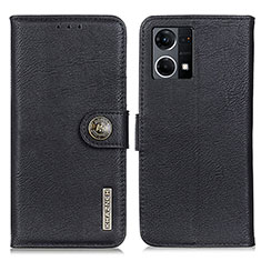 Coque Portefeuille Livre Cuir Etui Clapet K02Z pour Oppo F21 Pro 4G Noir