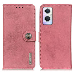 Coque Portefeuille Livre Cuir Etui Clapet K02Z pour Oppo F21 Pro 5G Rose