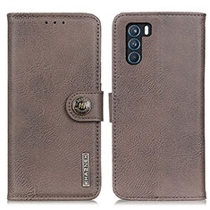 Coque Portefeuille Livre Cuir Etui Clapet K02Z pour Oppo K9 Pro 5G Gris