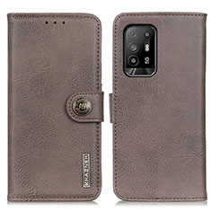 Coque Portefeuille Livre Cuir Etui Clapet K02Z pour Oppo Reno5 Z 5G Gris