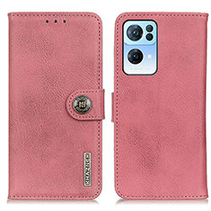 Coque Portefeuille Livre Cuir Etui Clapet K02Z pour Oppo Reno7 Pro 5G Rose