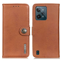 Coque Portefeuille Livre Cuir Etui Clapet K02Z pour Realme C31 Marron