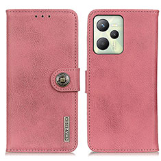 Coque Portefeuille Livre Cuir Etui Clapet K02Z pour Realme C35 Rose