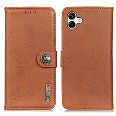 Coque Portefeuille Livre Cuir Etui Clapet K02Z pour Samsung Galaxy F04 Marron