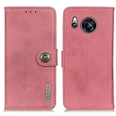 Coque Portefeuille Livre Cuir Etui Clapet K02Z pour Sharp Aquos Sense7 Rose