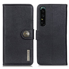 Coque Portefeuille Livre Cuir Etui Clapet K02Z pour Sony Xperia 1 IV Noir