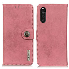 Coque Portefeuille Livre Cuir Etui Clapet K02Z pour Sony Xperia 10 III Lite Rose