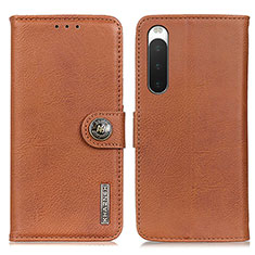 Coque Portefeuille Livre Cuir Etui Clapet K02Z pour Sony Xperia 10 IV Marron